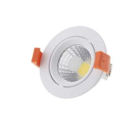 Plafonnier Rond Encastrable Blanc LED 8W COB éclairage 50W - Blanc Naturel 4500K