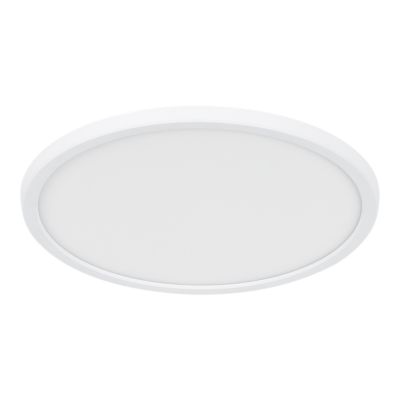 Plafonnier salle de bain blanc LED integrée Solidaster blanc chaud, neutre Ø.29,4cm IP44 1600lm 14.5W GoodHome