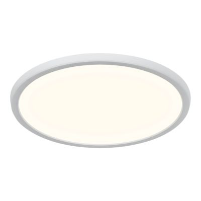 Plafonnier salle de bain blanc LED integrée Solidaster blanc chaud, neutre Ø.29,4cm IP44 1600lm 14.5W GoodHome