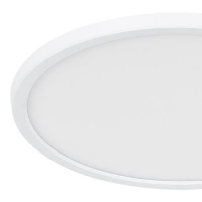 Plafonnier salle de bain blanc LED integrée Solidaster blanc chaud, neutre Ø.29,4cm IP44 1600lm 14.5W GoodHome
