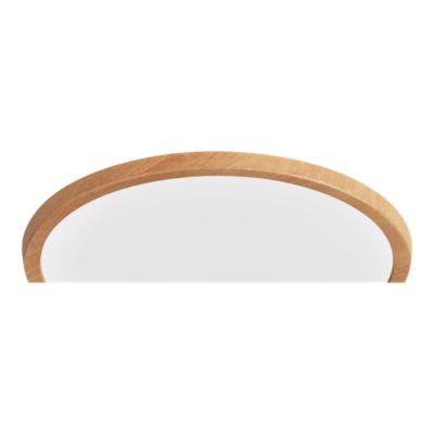 Plafonnier salle de bain effet bois LED integrée Solidaster blanc chaud, neutre Ø.29,4cm IP44 1600lm 14.5W GoodHome