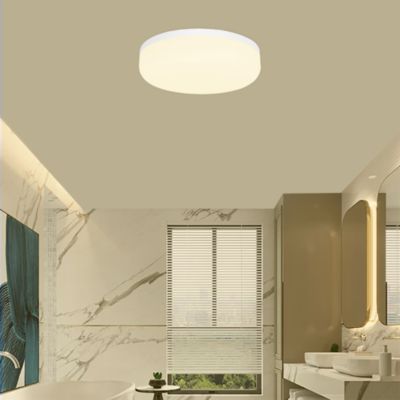 Plafonnier salle de bain LED intégré 14W blanc 1800lm IP44 Ø 22 x H. 7,6 cm Carthamus