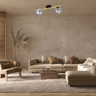 Plafonnier SPLENDI 2 BL GRAFIT, Emibig Lighting, Fabriqué en EU