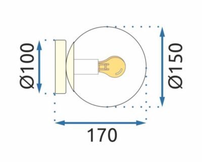 PLAFONNIER TOOLIGHT APP1155-1C WHITE, GOLD 17X15X15CM