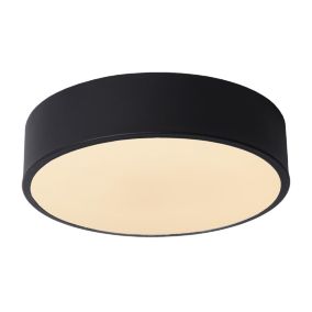 Plafonnier UNAR en acrylique avec LED intégré - Noir - Lucide