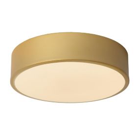 Plafonnier UNAR en acrylique avec LED intégré - Or Mat / Laiton - Lucide