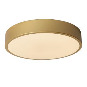 Plafonnier UNAR en acrylique avec LED intégré - Or Mat / Laiton - Lucide