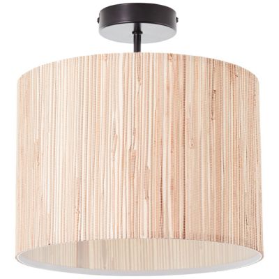 Plafonnier Wimea métal noir et naturel Ø30 x H.32 cm 52W IP20 Brilliant