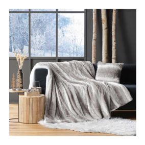 PLAID 180 x 220 CM IMITATION FOURRURE,SHERPA SVEN - 180x220cm - Gris