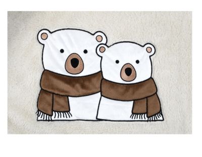 Plaid a poils doux Couple Ours