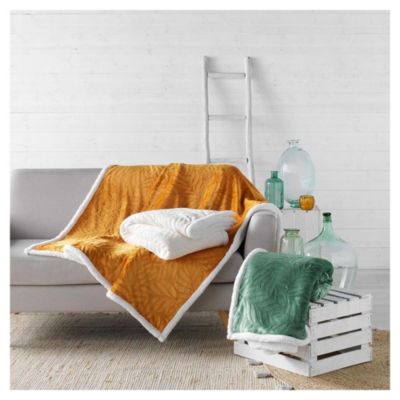 Plaid In Flanella Salvia 125x150 Cm – Coperta Morbida In Poliestere, Tinta Unita, Lavabile A 30°