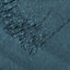 Plaid cocooning effet laine 130 x 150 cm bleu