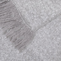 Plaid effet laine 130 x 150 cm gris