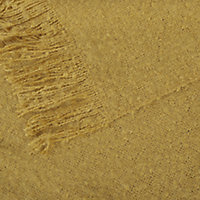 Plaid effet laine 130 x 150 cm jaune