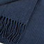Plaid Effet laine Shenty 12.7x18cm Bleu nuit