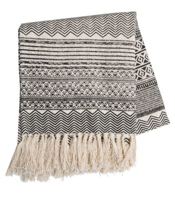 Plaid en coton imprimé Africa L.150 x l.130cm Deco&co