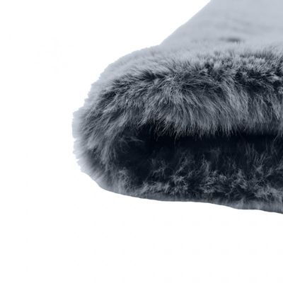 Plaid en fausse fourrure gris givré ultra doux 130x170 cm - LEVY