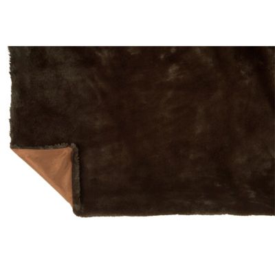 Plaid en polyester marron 180x130 cm