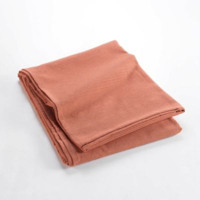 Plaid enroulable 220 x 240 cm Polycoton Lucile Vieux Rose avec fermeture boutons