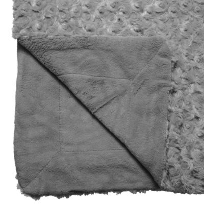 Plaid fausse fourrure bouclée - gris ardoise 180x230 cm - Atmosphera