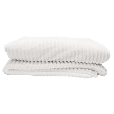 Plaid fausse fourrure Louna blanc 160 x 200 cm