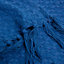 Plaid Firoza coton bleu L.160 x l.120 cm