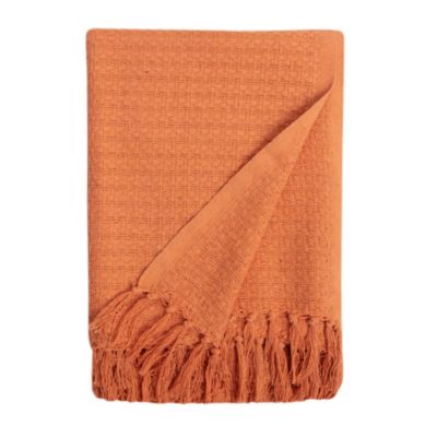 Plaid Firoza coton terracotta L.160 x l.120 cm