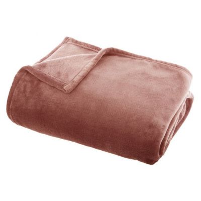 Plaid flanelle 130 x 180 cm Atmosphera - Rose