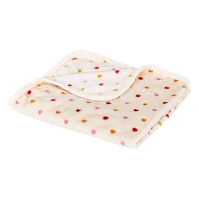 Plaid flanelle enfant Amour beige 75x100cm - Atmosphera