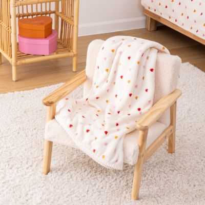 Plaid flanelle enfant Amour beige 75x100cm - Atmosphera