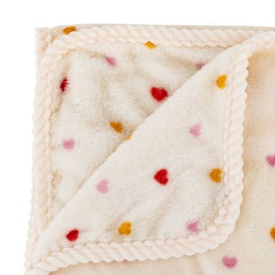 Plaid flanelle enfant Amour beige 75x100cm - Atmosphera