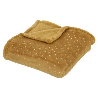 Plaid Flanelle Enfant "Berlingot" 75x100cm Ocre