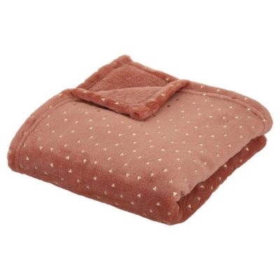 Plaid Flanelle Enfant "Berlingot" 75x100cm Terracotta