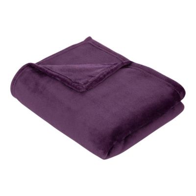 Plaid flanelle Ollis violet 130x180cm - Atmosphera