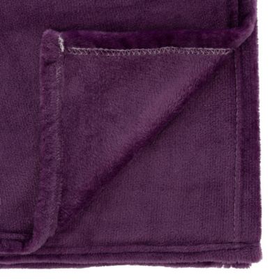 Plaid flanelle Ollis violet 130x180cm - Atmosphera