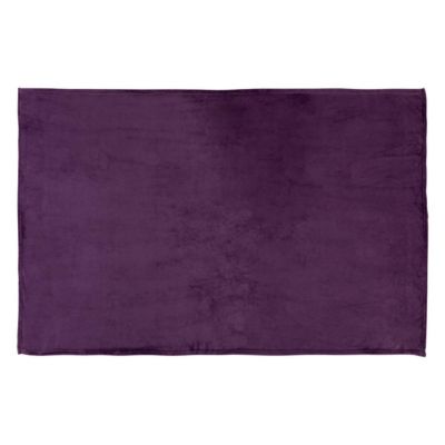 Plaid flanelle Ollis violet 130x180cm - Atmosphera