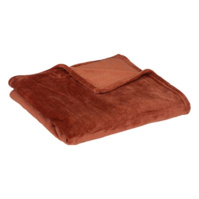 Plaid Flanelle Terracotta  125 x 150 cm