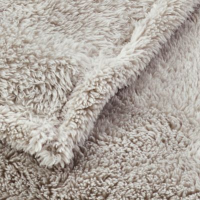 Plaid GoodHome Takeo coloris naturel 160 x 200 cm