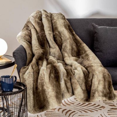 Plaid "Grizzli" fausse fourrure 120x160 cm - Atmosphera