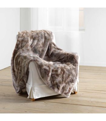 PLAID IMITATION FOURRURE ANTARTIC CHOCO - 180x220cm - Chocolat