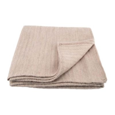 Plaid laine 100% (120x180 cm - Naturel)