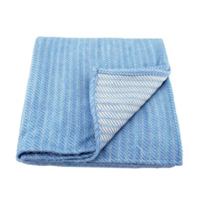 Plaid laine 100% (180x240 cm - Bleu ciel)