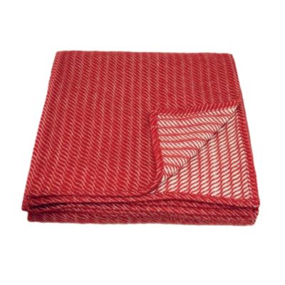 Plaid laine 100% (180x240 cm - Rouge)