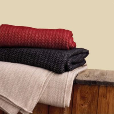 Plaid laine 100% (180x240 cm - Rouge)