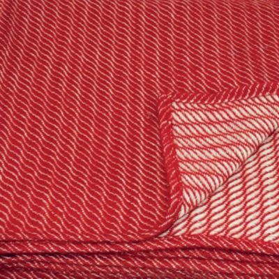 Plaid laine 100% (180x240 cm - Rouge)