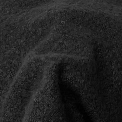 Plaid mohair à frange noir L.150 x l.120 cm