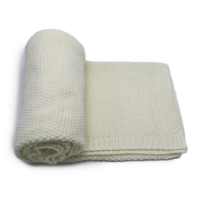 Plaid Ornami Noelie blanc cassé L.150 x l.125 cm
