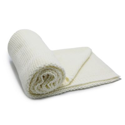 Plaid Ornami Noelie blanc cassé L.150 x l.125 cm