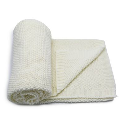 Plaid Ornami Noelie blanc cassé L.150 x l.125 cm