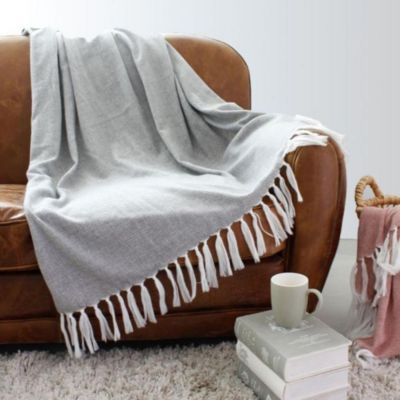 Plaid ou jeté de canapé jacquard Doby